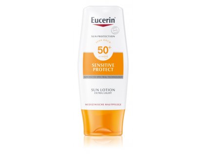 Eucerin Sun Sensitive Protect extra ľahké telové mlieko na opaľovanie SPF50 150 ml