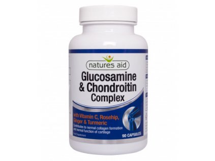 Natures Aid Glucosamine & Chondroitin Complex so zázvorom a kurkumínom 90 kapsúl