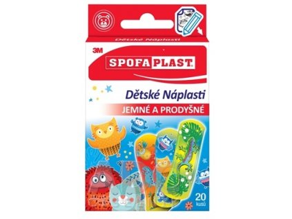 Spofaplast detské náplasti jemné a priedušné mix 20 ks