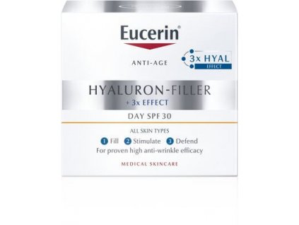 Eucerin Hyaluron-Filler 3x effect- denný krém proti vráskam SPF 30, 50 ml