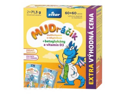 VITAR MUDráčik multivitamín s rakytníkom príchuť lesná zmes 60 + 60 tabliet