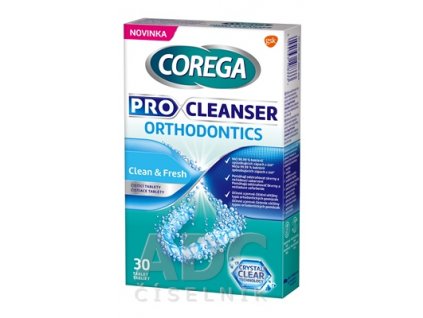 COREGA PRO CLEANSER ORTHODONTICS antibakteriálne čistiace tablety 1x30 ks