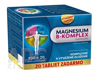 Glenmark Magnesium B-komplex 120 tabliet