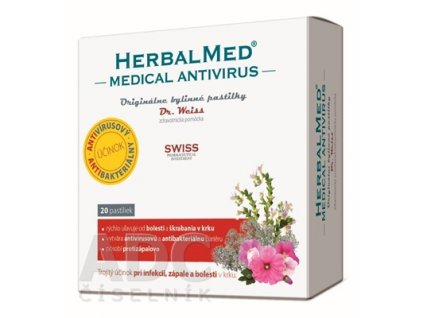 HERBALMED Medical Antivirus Dr. Weiss bylinné pastilky 1x20 ks