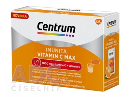 Centrum IMUNITA VITAMIN C MAX vrecká, pomarančová príchuť , 14ks