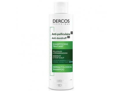 VICHY DERCOS ANTI-DANDRUFF DS šampón proti lupinám, normálne až mastné vlasy, 200 ml