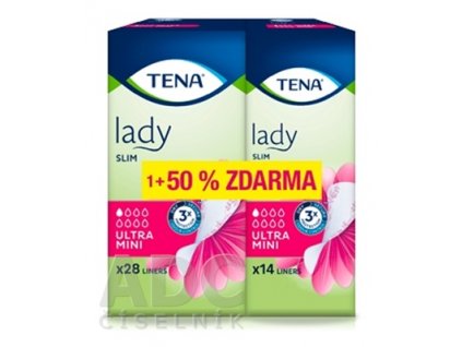 TENA Lady Slim Ultra Mini inkontinenčné slipové vložky 28 + 14 (50% zadarmo) (42 ks) , 1x1 set