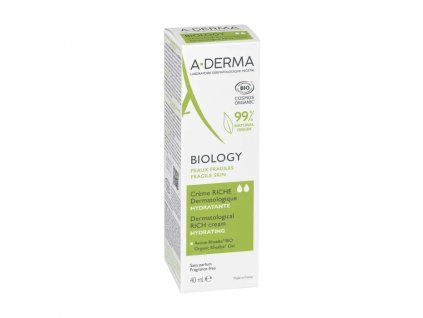 A-DERMA  BIOLOGY Dermatologický výživný hydratačný krém 40ml