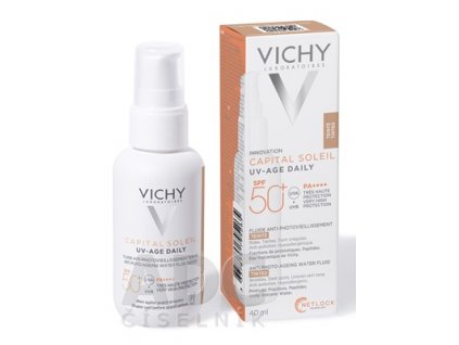 VICHY CAPITAL SOLEIL UV-AGE DAILY Tónovaný fluid proti fotostarnutiu pleti s SPF50+ 1x40 ml