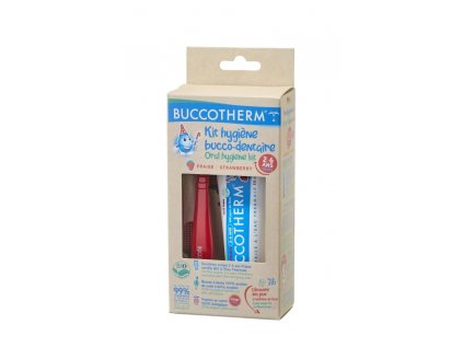 BUCCOTHERM BIO organická Eco-friendly sada pre deti 2 - 6 rokov, jahoda