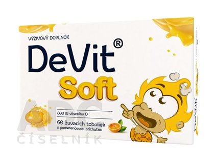 DeVit Soft žuvacie tobolky s pomarančovou príchuťou 1x60 ks