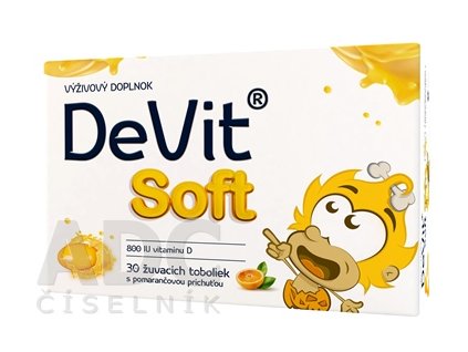 DeVit Soft žuvacie tobolky s pomarančovou príchuťou 1x30 ks