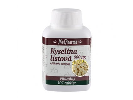 MedPharma Kyselina listová 800 mcg – forte, 107 tbl