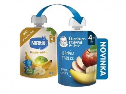 GERBER natural kapsička banán-jablko 90g