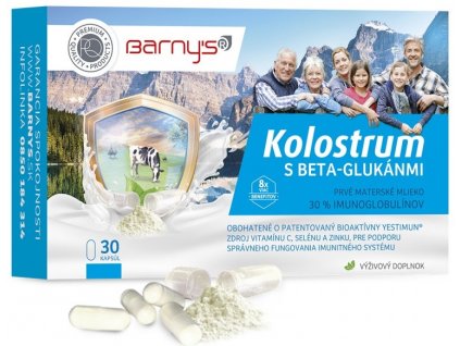 Barny's Kolostrum s beta-glukánmi 30 kapsúl