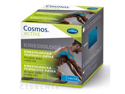 Cosmos Active kineziologická tejpovacia páska modrá 5 cm x 5 m 1 ks