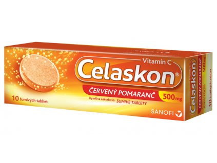 Celaskon červený pomaranč šumivý 500 mg 10 ks