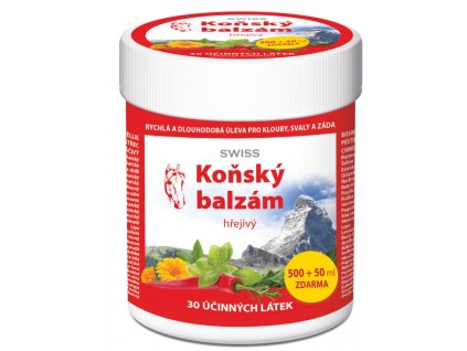 Swiss konský balzam hrejivý 500 + 50 ml