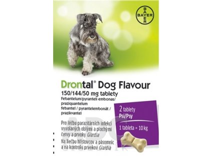 Drontal Dog Flavour 150/144/50 mg 2 tablety