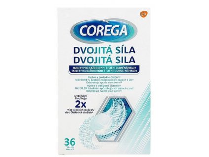 Corega Dvojitá sila čistiace tablety 36 ks