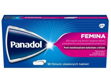 Panadol Femina tablety 10 x 500 mg / 10 mg