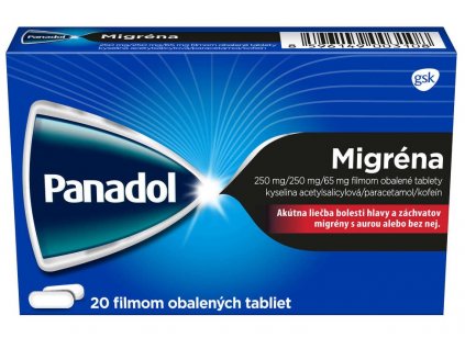 Panadol Migréna 20 tabliet x 250mg/250mg/65mg