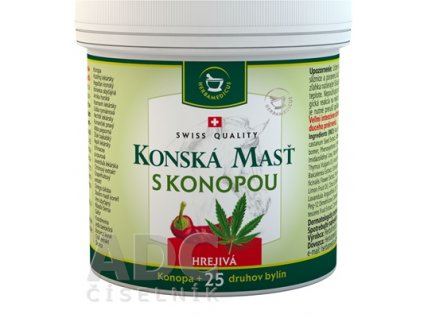 Konská masť s konopou hrejivá 250 ml