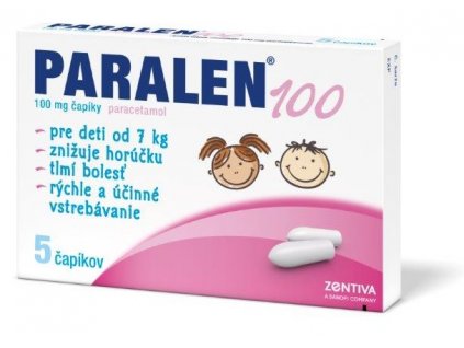 Paralen 100 čapíky 5 x 100 mg