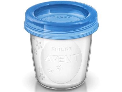 Avent Via poháriky 180 ml x 5 ks, s vrchnákmi