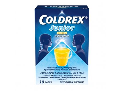 Coldrex Junior horúci nápoj citrón 10 ks