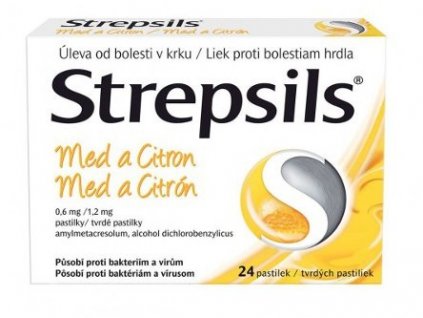 Strepsils pastilky med a citrón 24 ks