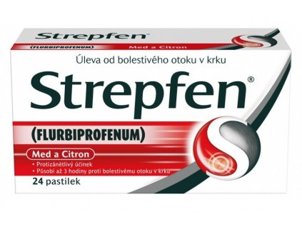 Strepfen pastilky med a citrón 24 ks