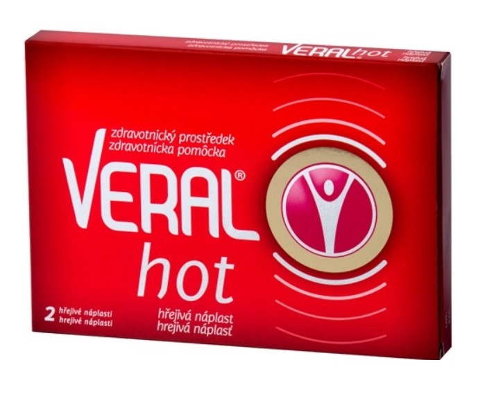 VERAL HOT hrejivá náplasť 2 ks