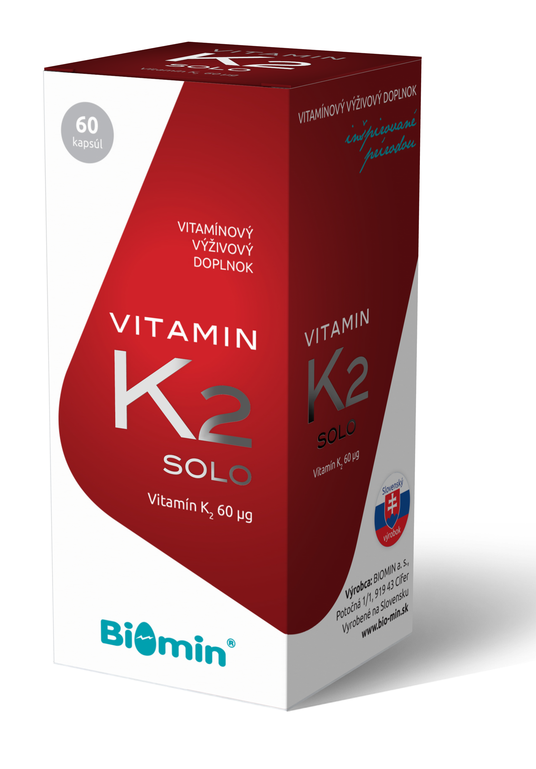 Biomin Vitamín K2 120 mcg 60 kapsúl