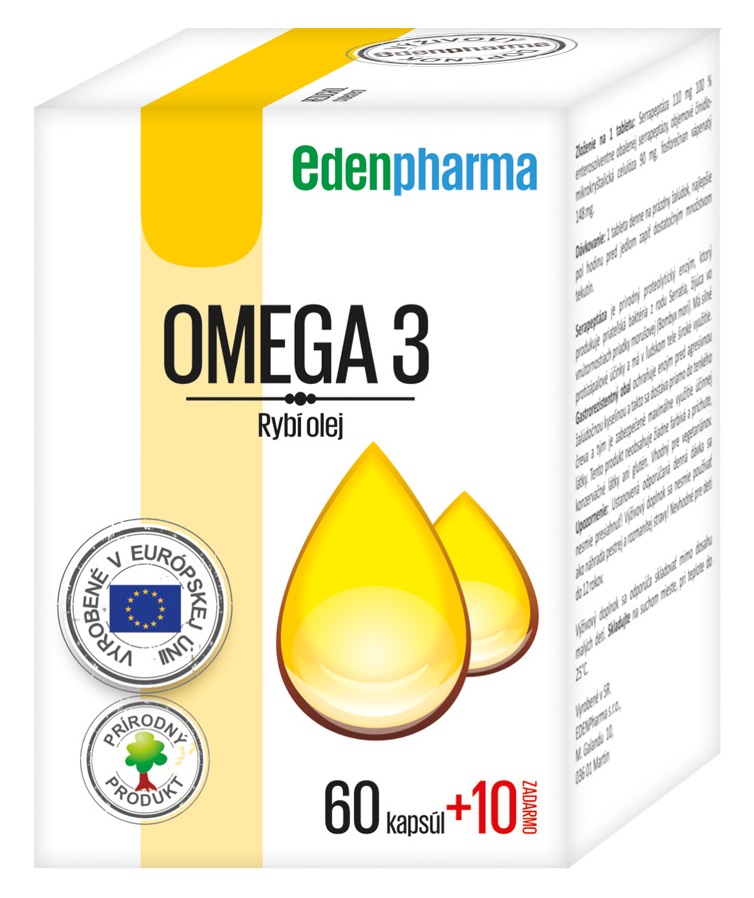 EDENPharma OMEGA 3, cps 60 +10 zdarma (70 ks)