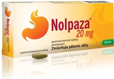 Nolpaza 20 mg na zmiernenie pálenia záhy 7 tbl