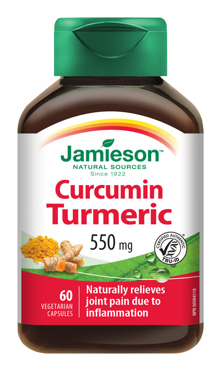 Jamieson Curcumin Turmeric 550 mg kapsuly s antioxidačným účinkom 60 cps