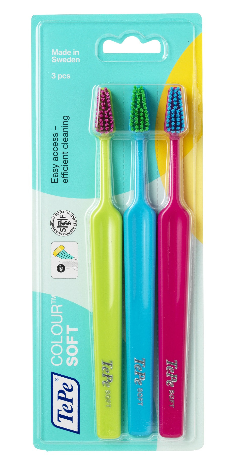 TEPE Zubná kefka Colour Soft 3 ks
