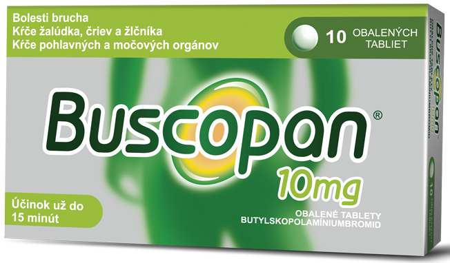 Buscopan 10 mg bolesť brucha 10 tbl