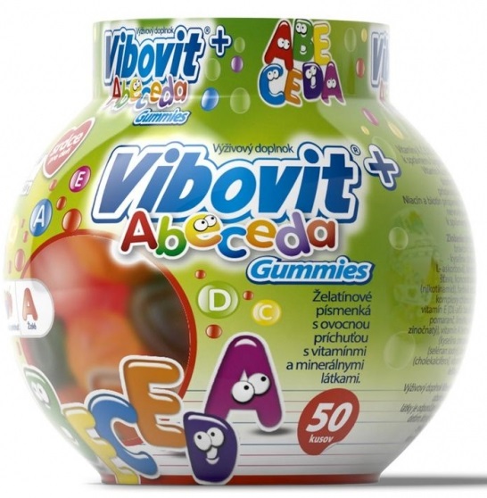 Vibovit Abeceda gummies želé cukríky na podporu imunitného systému pre deti 50 ks
