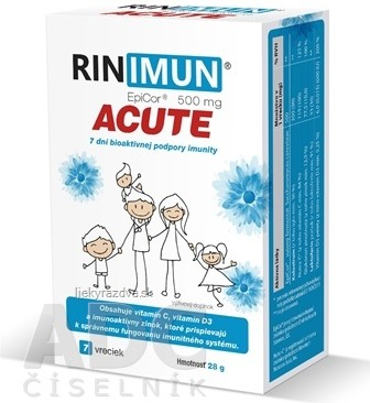 RINIMUN ACUTE 7 dní bioaktívnej podpory imunity 7 ks