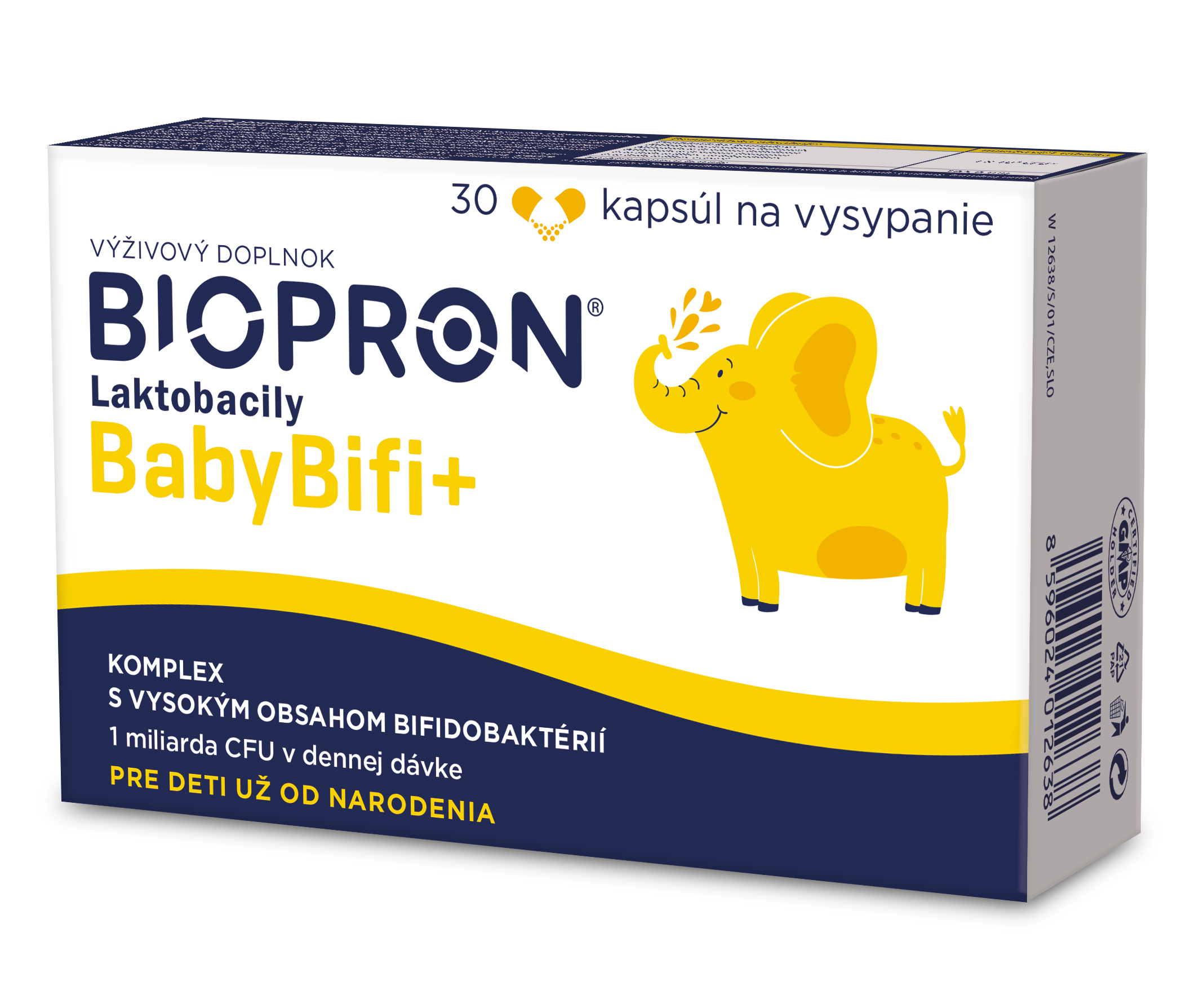 Biopron® BabyBifi vysypávacie tobolky s probiotikami pre deti od narodenia 30 cps