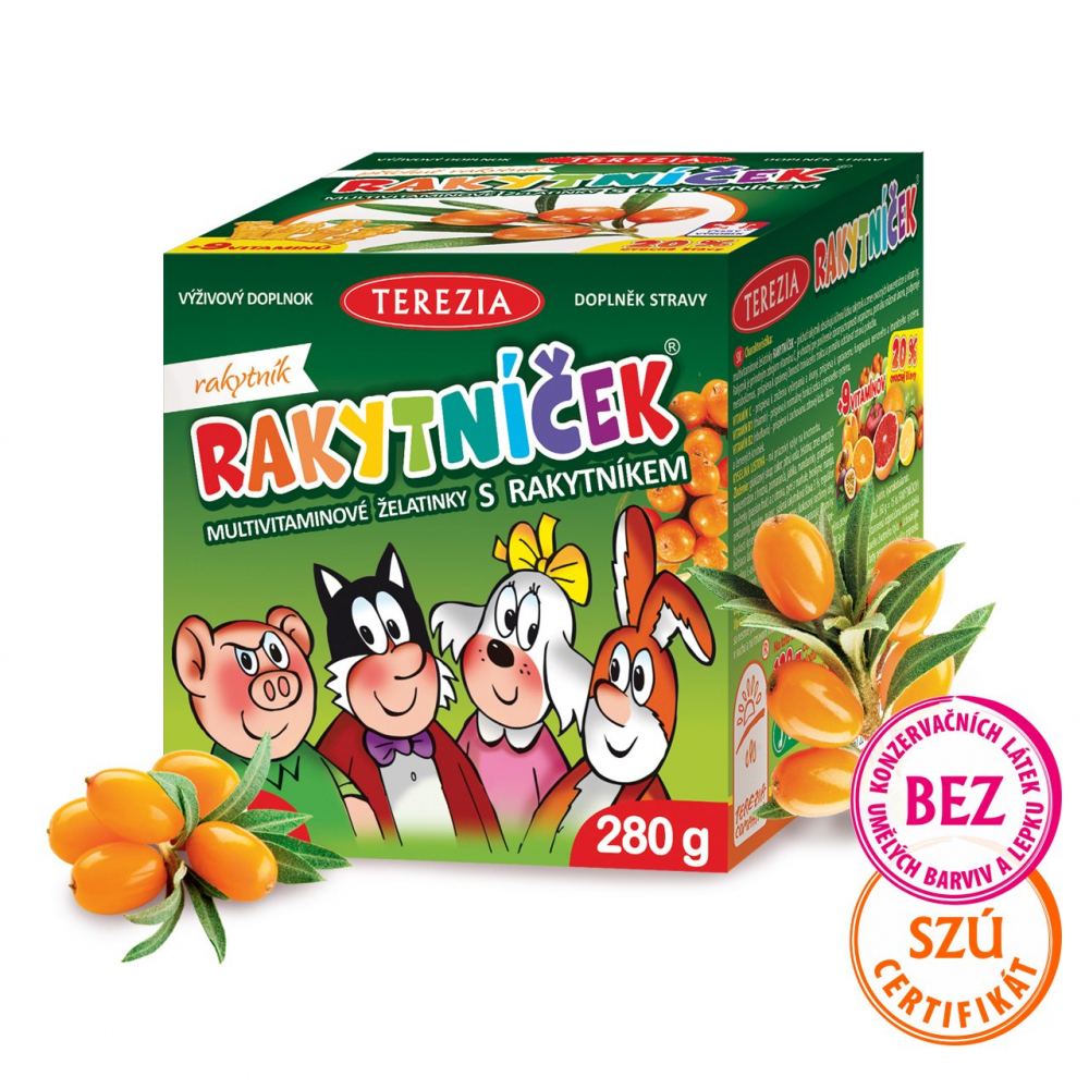 TEREZIA Rakytníček multivitamínové želatínky s rakytníkom 70 ks