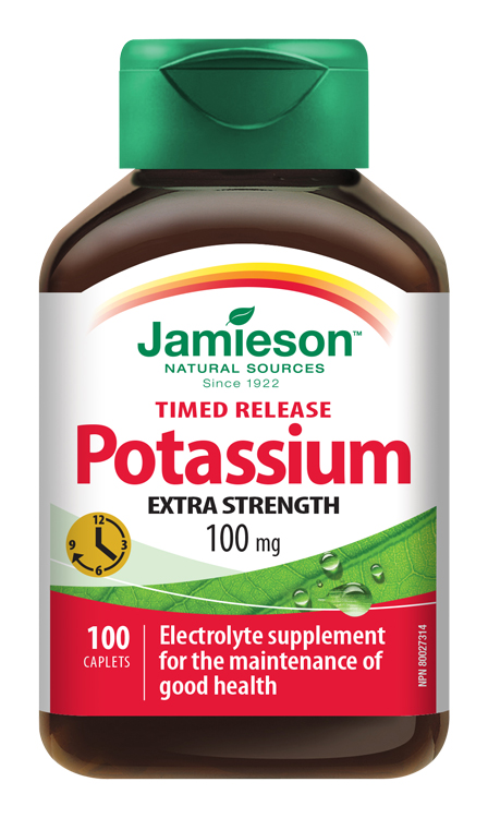 Jamieson Potassium Extra Strength 100 mg tablety na podporu činnosti nervovej sústavy 100 tbl