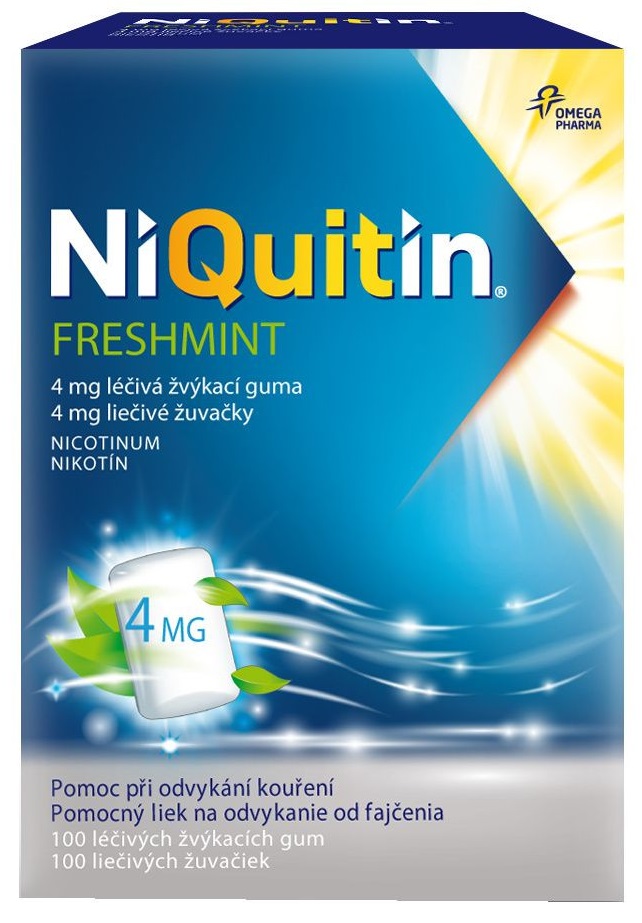 NIQUITIN Freshmint 4 mg 100 liečivých žuvačiek