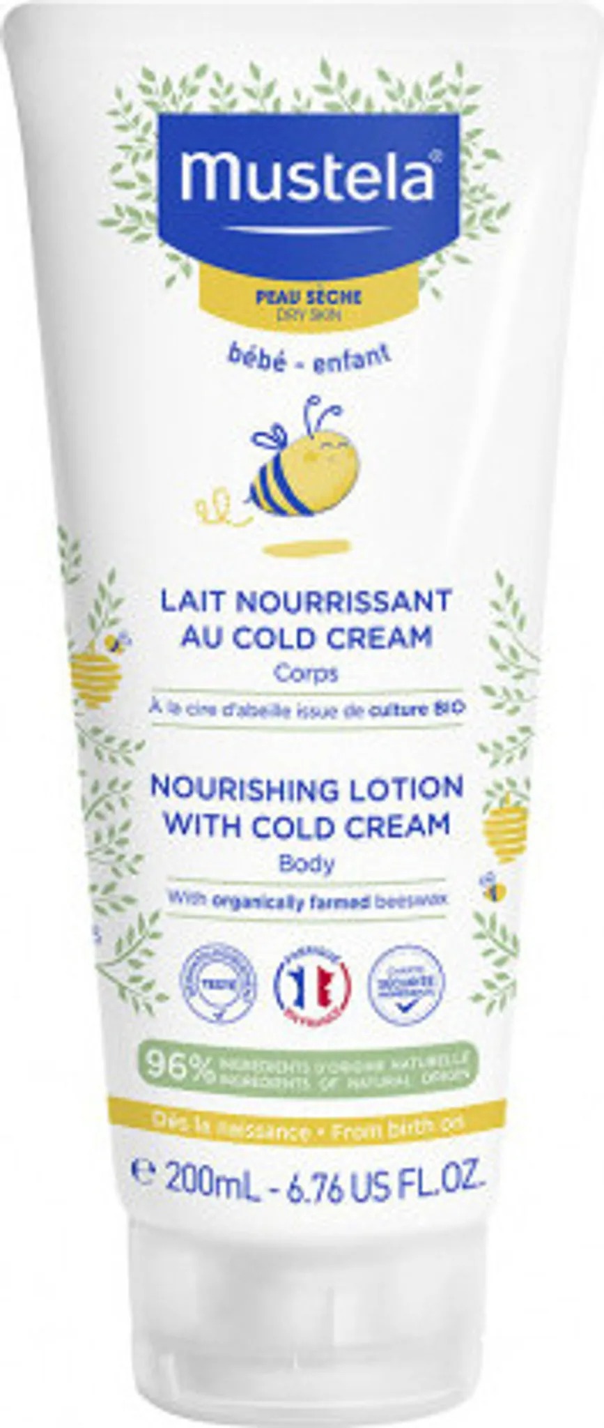 Mustela Bébé vyživujúce telové mlieko s obsahom cold cream 200 ml