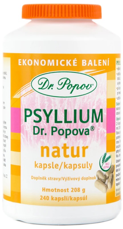 Dr.Popov Psyllium rozpustná vláknina 120 kapsúl