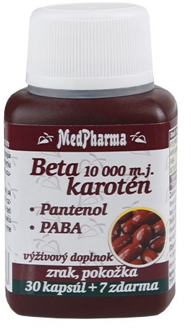 Medpharma Betakaroten 10.000 m.j. Pantenol PABA 37 kapsúl