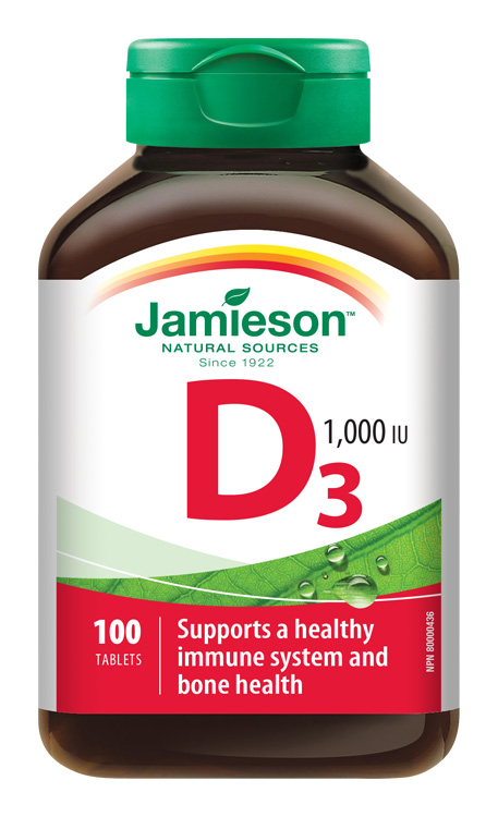 Jamieson Vitamín D3 1000 IU 100 tabliet