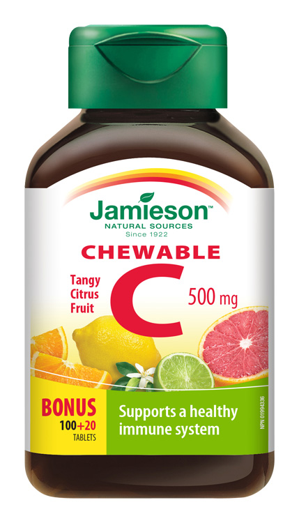 JAMIESON Vitamín C 500 mg citrusové ovocie 120 tabliet na cmúľanie